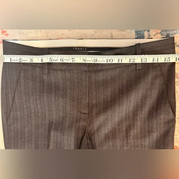 NWT Theory Charcoal Flare‎ 34”Pants wool blend size4 - Picture 12 of 13